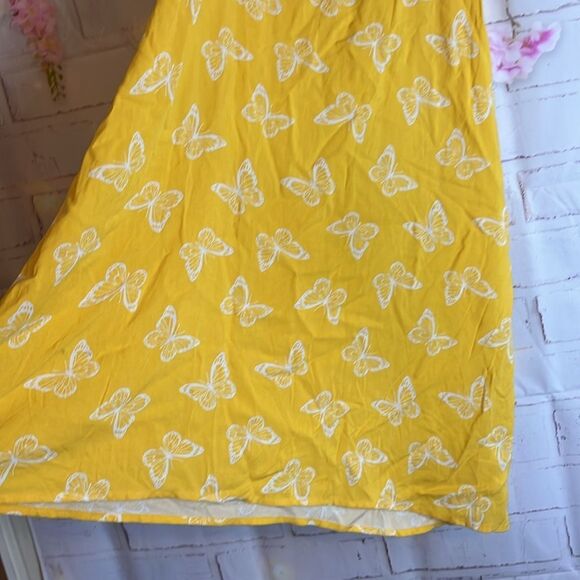 NWT GIRLS XXL 18 ART CLASS YELLOW BUTTERFLY STRAP SUN DRESS - Picture 3 of 12